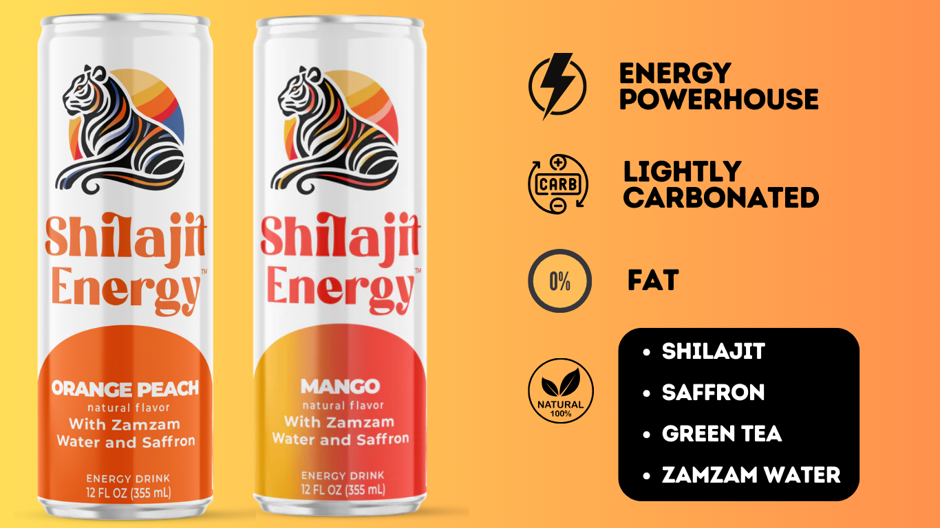 Shilajit Energy - Peak Performance Energy Drink (12 Pack)
