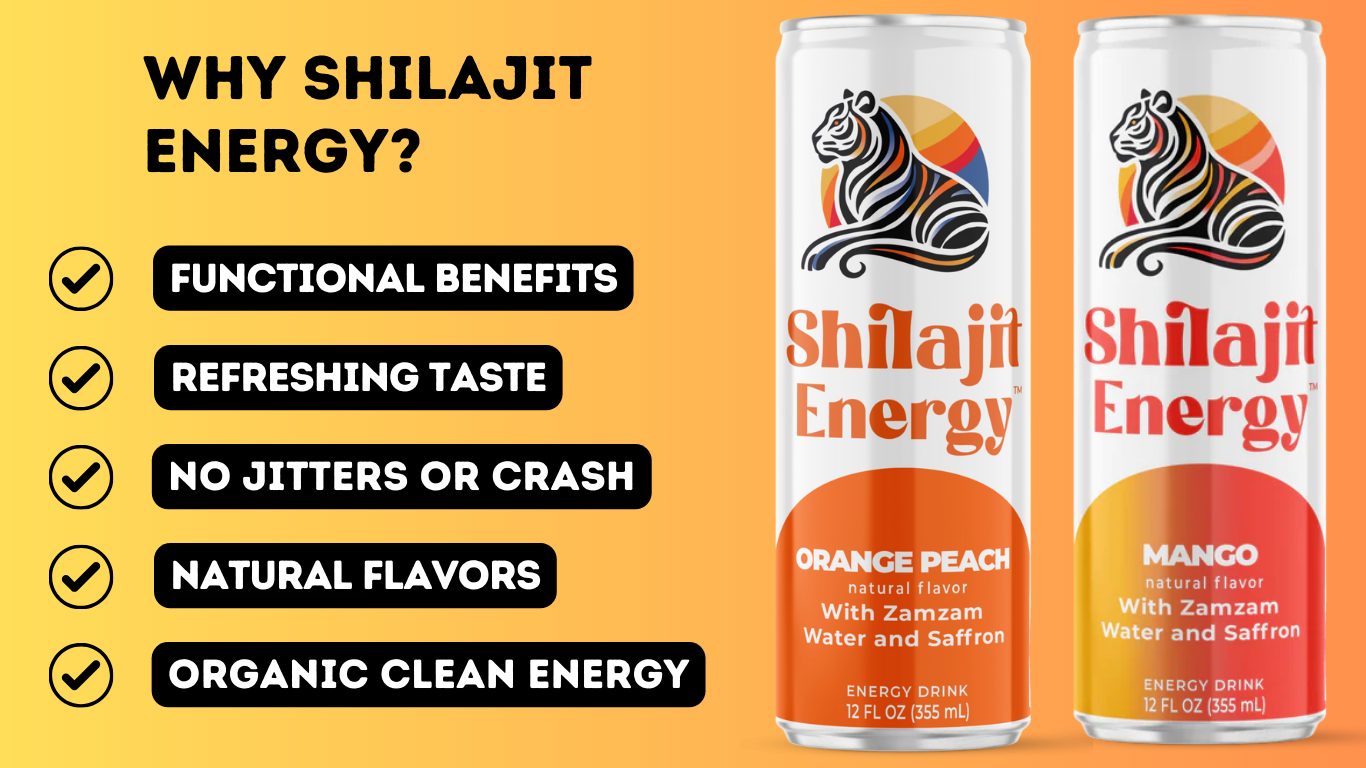 Shilajit Energy -  Peak Performance Energy Drink (12 Pack)