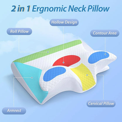 MaxCare™ Cervical Neck Pilow - 2-in-1 Support for Pain Relief